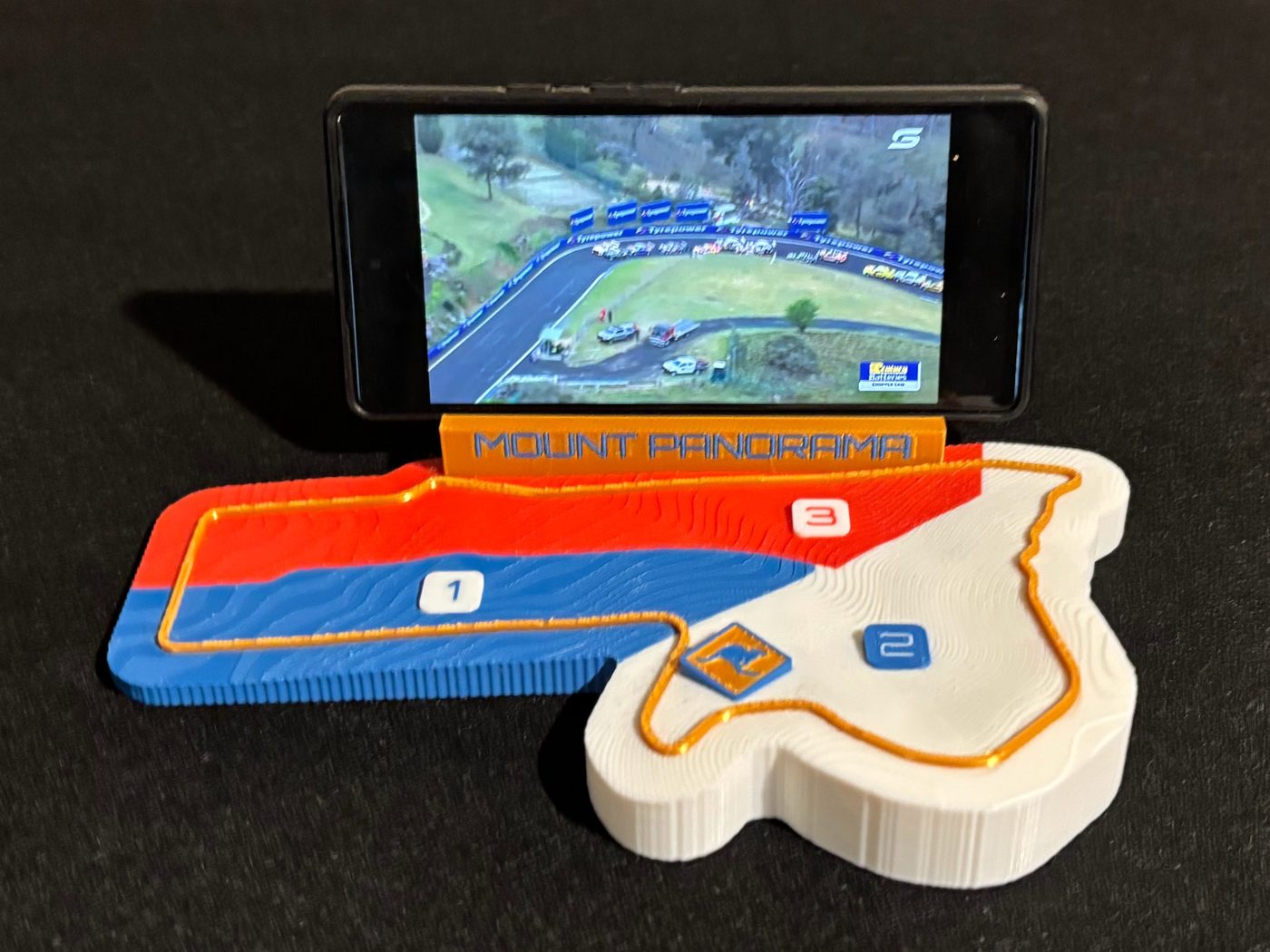 Mount Panorama relief map, printed
